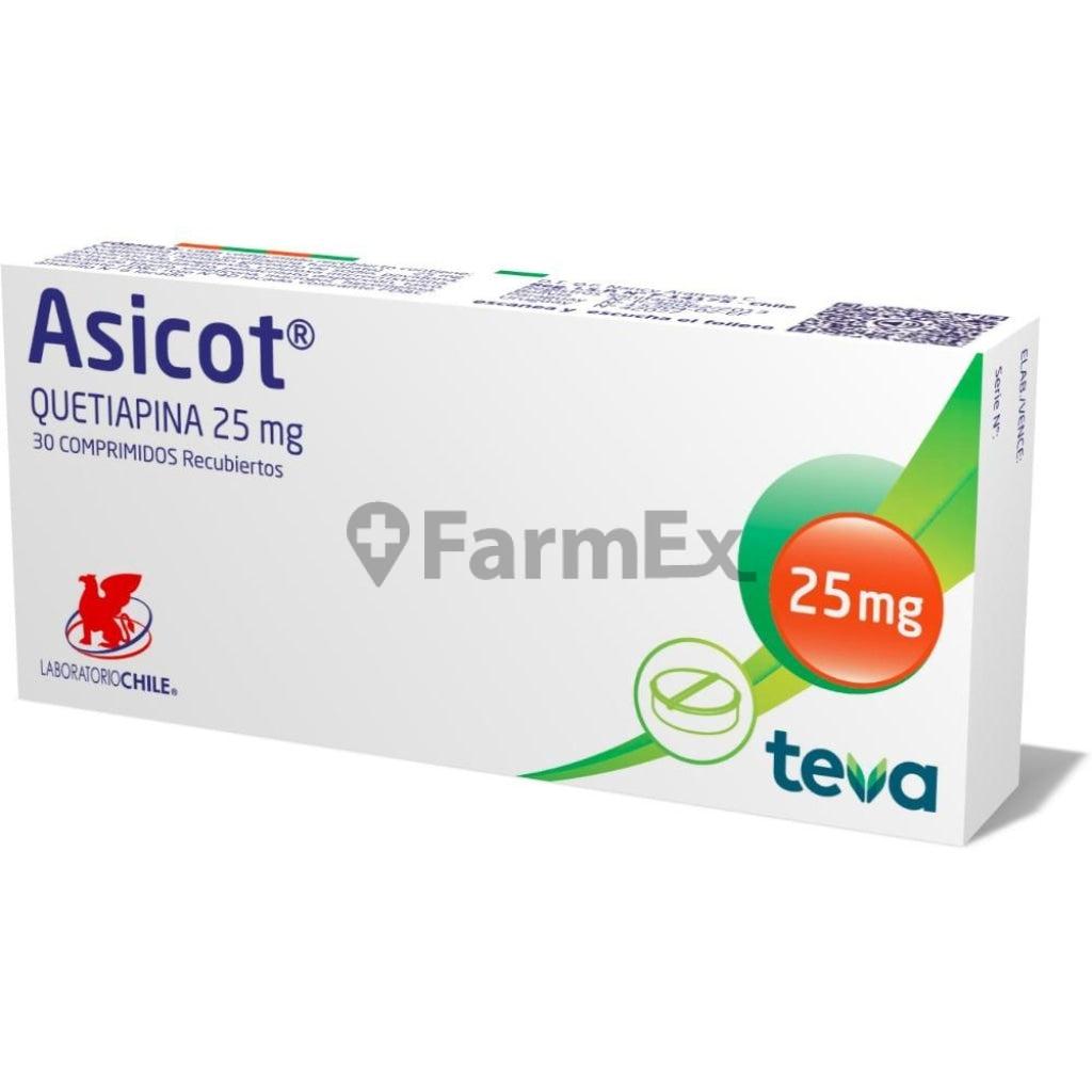 Asicot® 25 mg. x 30 Comprimidos Recubiertos LABORATORIO CHILE